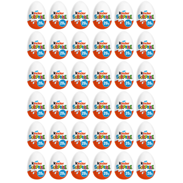 Kinder Surprise Chocolate Eggs With Toy Messages 36 x 20g