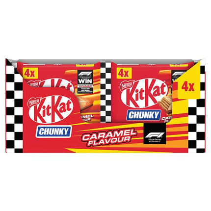 KitKat Chunky Caramel Milk Chocolate Multipack Case of 32 x 160g (4 Pack)