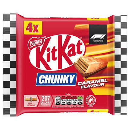 KitKat Chunky Caramel Milk Chocolate Multipack Case of 32 x 160g (4 Pack)