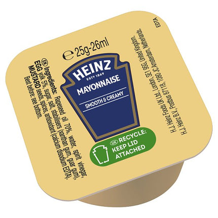 Mayo Sachet | Heinz Smooth & Creamy Mayonnaise Dip Portions 100 x 26ml