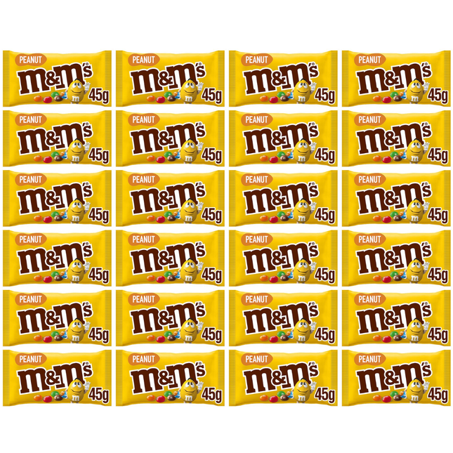 Peanut M&M's Milk Chocolate Crunchy Peanut Bag 24 x 45g