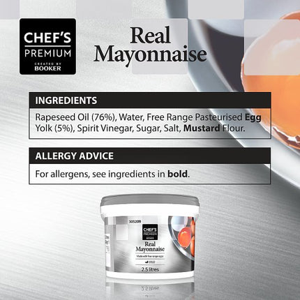 Real Mayonnaise | Chef's Premium 2.5 Litres