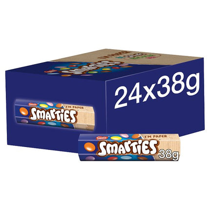 Smarties Milk Chocolate Tube Case 24 x 38g