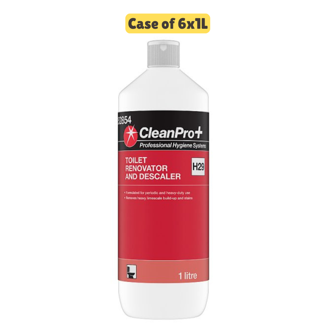 Toilet Descaler 6 x 1L | CleanPro+ Toilet Renovator & Descaler