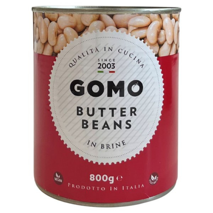 Gomo Butter Beans in Brine 800g catering jar of ready-to-use butter beans for foodservice and hospitality
