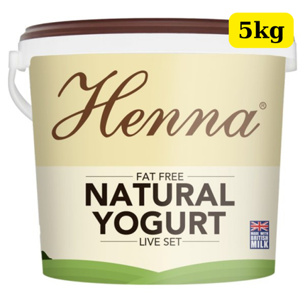 Henna Fat Free Natural Yogurt Live Set 5kg | Wholesale Plain Yogurt