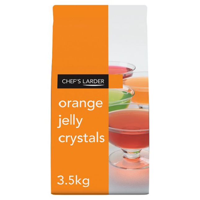 Chef's Larder Orange Jelly Crystals 3.5kg bulk catering pack for desserts and foodservice kitchens