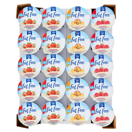 Golden Acre Fat Free Mixed Yogurt 20 x 150g wholesale case of low fat assorted yogurt pots
