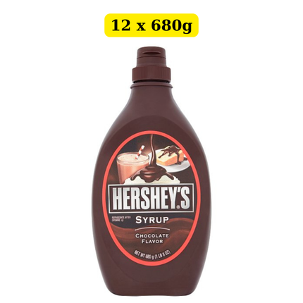 Hershey's Chocolate Flavour Syrup Topping 6 x 680g wholesale case for desserts, drinks and catering use