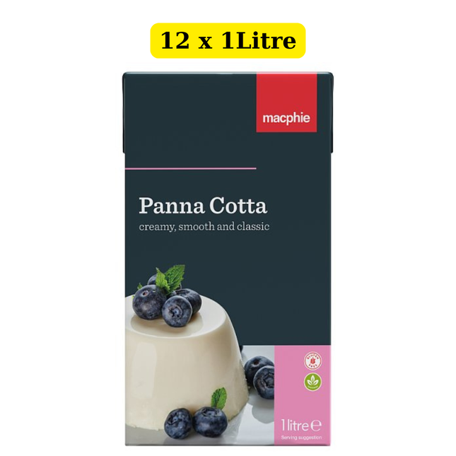 Macphie Panna Cotta 12 x 1 Litre wholesale case ready-to-serve Italian style dessert for catering and foodservice