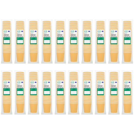 Infiniti Compostable 20 x 35 Double Wall Kraft Hot Cups 8oz bulk eco-friendly insulated coffee cups case