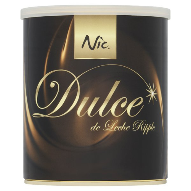 NIC Dulce De Leche Ripple 980g creamy caramel dessert sauce for ice cream, waffles and hospitality desserts