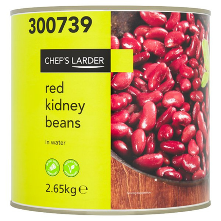 Chef's Larder Red Kidney Beans in Water 2.65kg catering tin