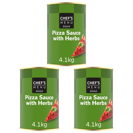 Chef's Menu Pizza Sauce with Herbs 3 x 4.1kg catering bulk case