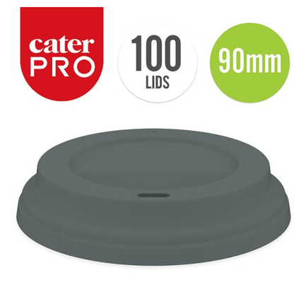 CaterPro 100 Plastic PP Sip Lids 90mm disposable takeaway coffee cup lids