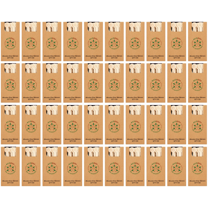 Ecopac 40 x 100 Wooden Disc Stirrers bulk eco-friendly disposable beverage stirrers case