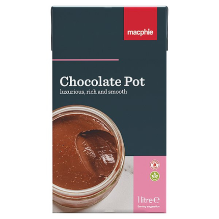 Macphie Chocolate Pot 1 Litre ready-to-serve chocolate dessert for catering and foodservice use