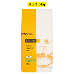 Chef's Larder Instant Custard Mix 4 x 3.5kg wholesale bulk case for catering and professional kitchen dessert preparation