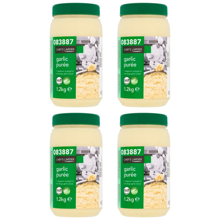 Chef's Larder Garlic Purée 4 x 1.2kg catering bulk case