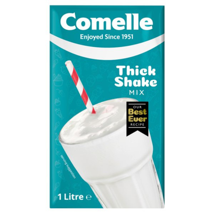 Comelle Thick Shake Mix 1 Litre ready-to-use milkshake base for cafés and foodservice dessert drinks