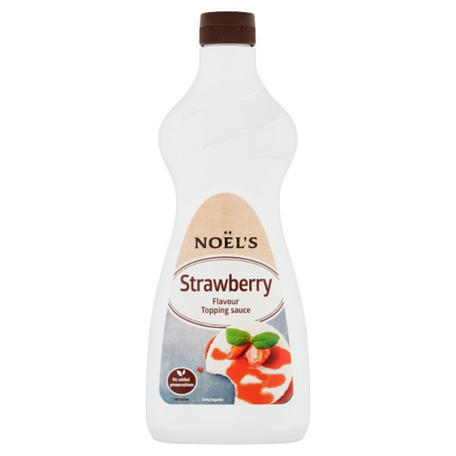 Noel's Strawberry Flavour Topping Sauce 1kg bottle for desserts, drinks and catering use