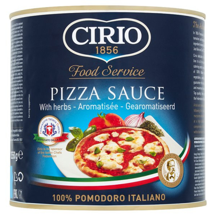 Cirio Food Service Pizza Sauce with Herbs 2550g authentic Italian herb pizza tomato sauce in a catering tin