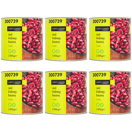 Chef's Larder Red Kidney Beans in Water 6 x 2.65kg catering bulk case