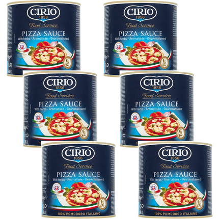 Cirio Food Service Pizza Sauce with Herbs 6 x 2550g bulk authentic Italian herb pizza tomato sauce catering tins