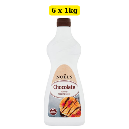 Noel's Chocolate Flavour Topping Sauce 6 x 1kg wholesale case for desserts, drinks and catering use