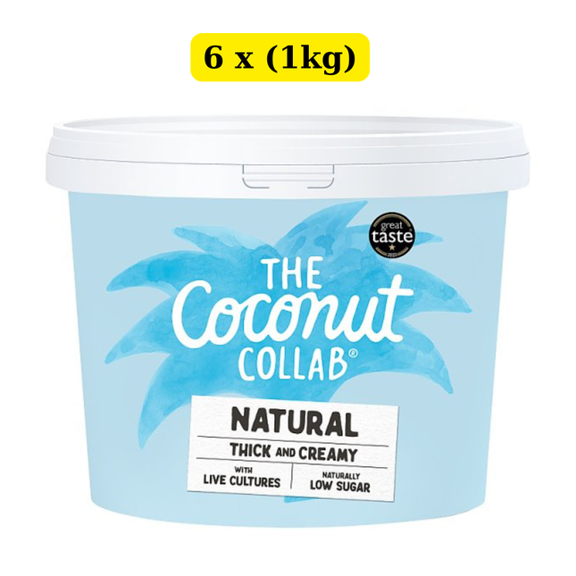 The Coconut Collab Natural Coconut Yogurt 6 x 1kg wholesale bulk case plant-based vegan yogurt for hospitality and catering