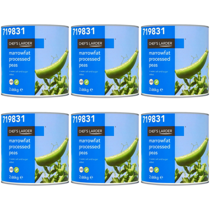 Chef's Larder Marrowfat Processed Peas 6 x 2.66kg catering bulk case