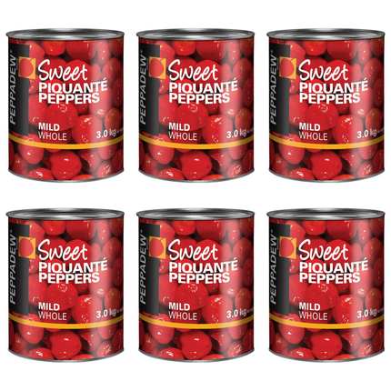 PEPPADEW Sweet Piquanté Peppers Mild Whole 6 x 3.0kg catering bulk case