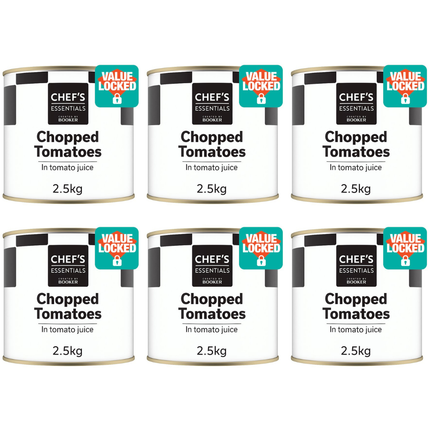 Chef's Essentials Chopped Tomatoes in Tomato Juice 6 x 2.5kg catering bulk case