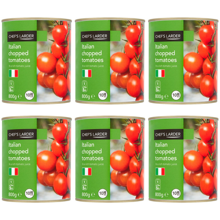 Chef's Larder Italian Chopped Tomatoes in a Rich Tomato Juice 6 x 800g catering bulk case