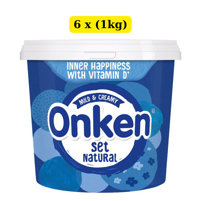 Onken Natural Set Yogurt 6 x 1kg | Wholesale Yogurt Bulk Case