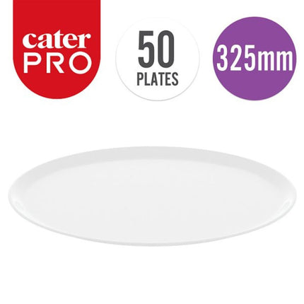 CaterPro Bagasse Round Pizza Plates 325mm 50 pack eco-friendly compostable pizza plates for catering takeaway and restaurant use