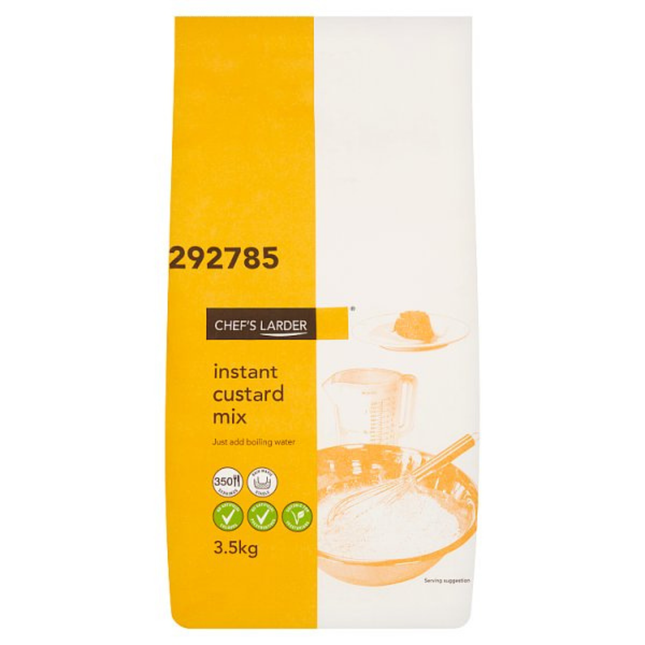 Chef's Larder Instant Custard Mix 3.5kg catering size quick preparation dessert custard for professional kitchens