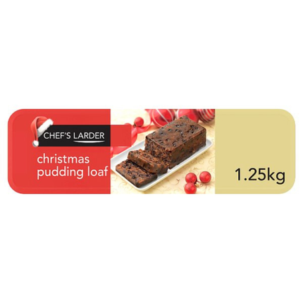 Chef's Larder Christmas Pudding Loaf 1.25kg traditional festive dessert for hospitality and catering businesses