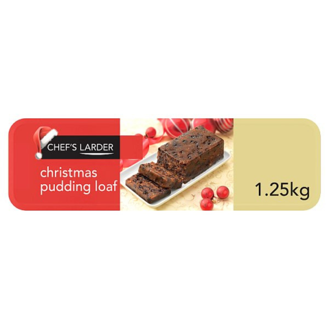 Chef's Larder Christmas Pudding Loaf 1.25kg traditional festive dessert for hospitality and catering businesses