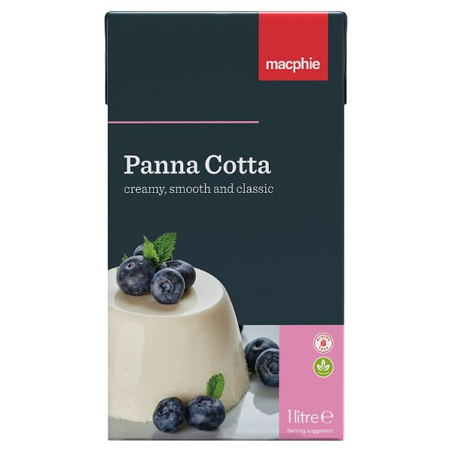 Macphie Panna Cotta 1 Litre ready-to-serve Italian style dessert for catering and foodservice use