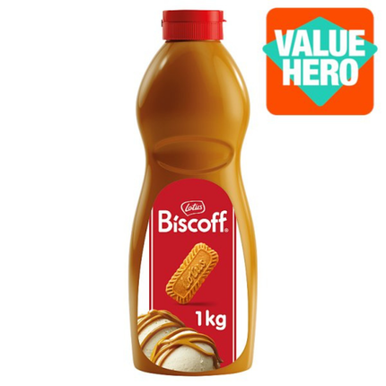 Biscoff Topping 1kg caramel biscuit dessert sauce for waffles, desserts and catering use