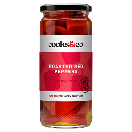 Cooks&Co Roasted Red Peppers 460g jar