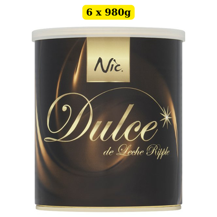 NIC Dulce De Leche Ripple 6 x 980g wholesale bulk case caramel dessert topping for cafés and hospitality businesses