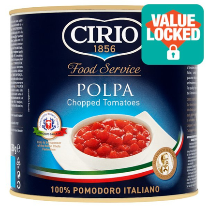 Cirio Polpa Chopped Tomatoes 2500g Italian catering tomato product