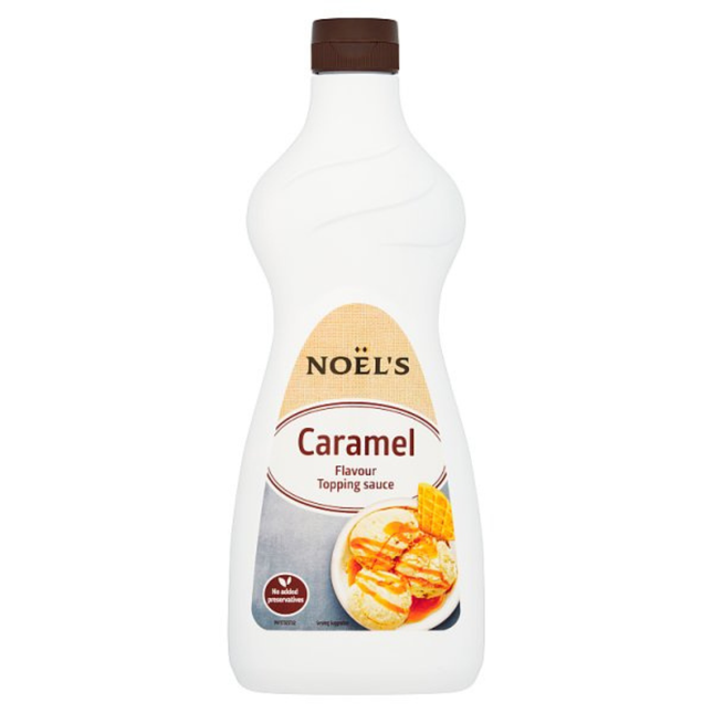 Noel's Caramel Flavour Topping Sauce 1kg bottle for desserts, drinks and catering use
