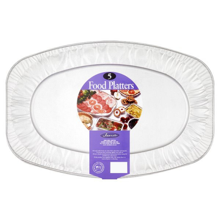 Jena 5 Food Platters disposable catering serving trays for sandwiches, cakes and party food