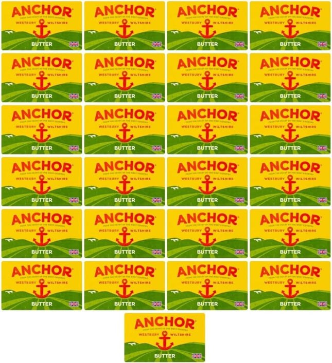 Anchor Salted Spreadable Mini Butter Portions 7g – Fresh Daily Stock (25 Portions Box)