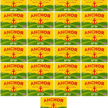 Anchor salted spreadable mini butter portions 25 pack containing individual 7g butter portions for breakfast service hotels offices and cafés