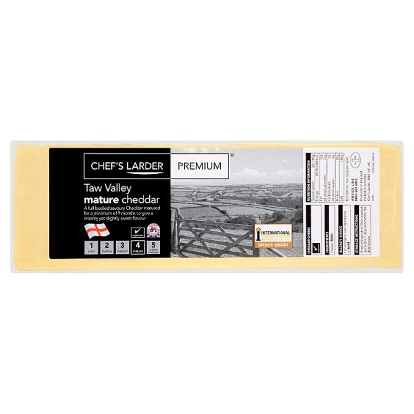 Chef's Larder Premium Taw Valley Mature Cheddar 2.5KG