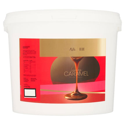 Nic Deluxe Luxury Caramel Dessert Sauce 5kg catering tub for desserts, bakery and foodservice use
